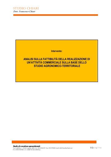Allegato 5 relazione agronomica - Comune di Brescia