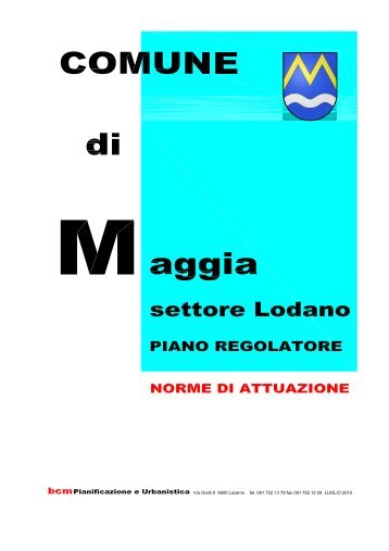 Norme d'attuazione del Piano Regolatore di Lodano - Comune di ...