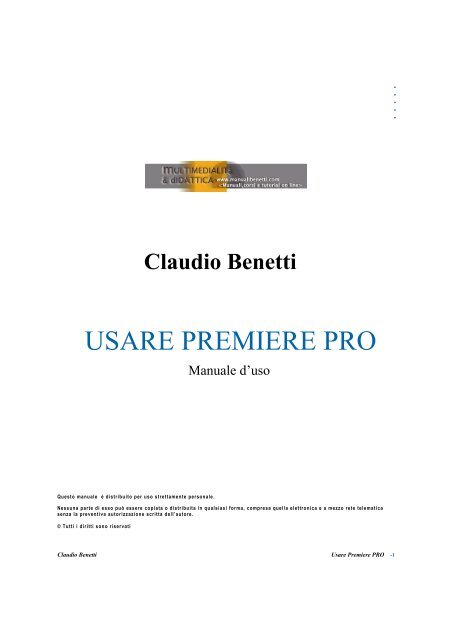 USARE PREMIERE PRO Manuale D - silvia e marco