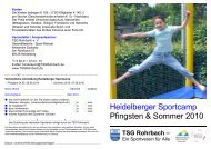 Heidelberger Sportcamp Pfingsten & Sommer 2010 - TSG Rohrbach