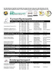 Sportprogramm - TSG Rohrbach