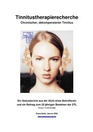 Tinnitustherapierecherche - Deutsche Tinnitus Liga eV