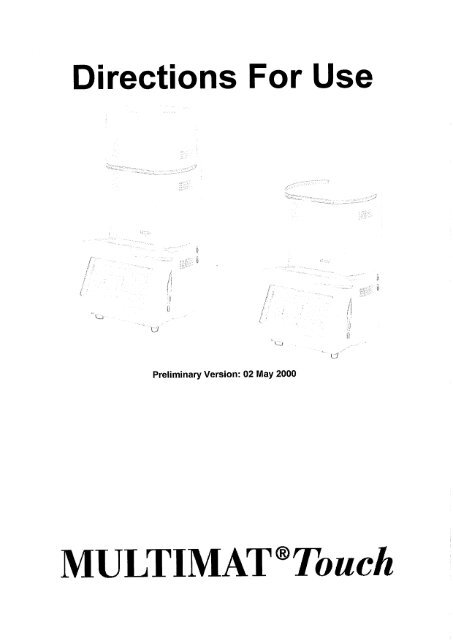 Multimat Touch Service Manual.pdf - DENTSPLY