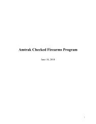 Amtrak Firearms Storage and Carriage in Checked Baggage Program