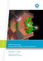 CSIRO Entomology Energy Biotechnology Frontier Symposium