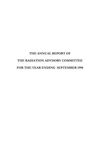 Radiation Advisory Committee Annual Report ... - health.vic.gov.au