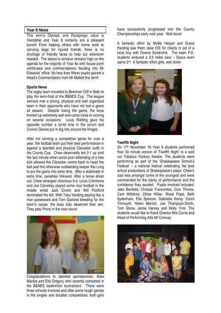 Year 11 News - Chew Valley School