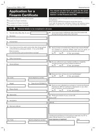 Application for a Firearm Certificate