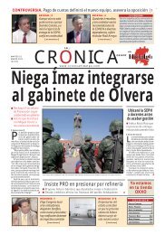 Niega Ímaz integrarse al gabinete de Olvera - La Crónica de Hoy en ...