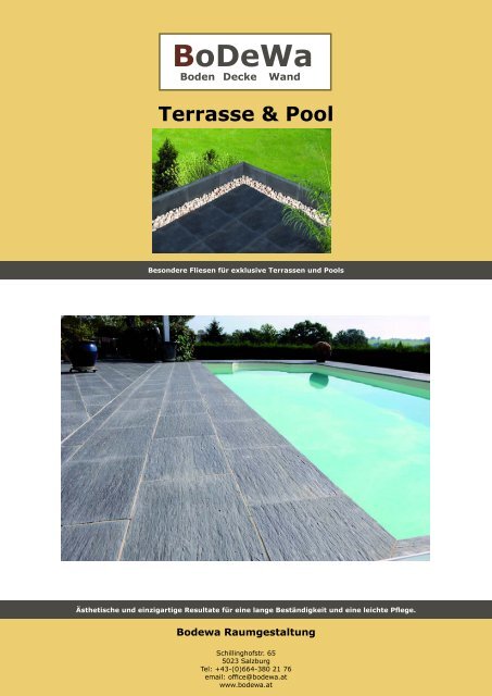 Terrassenplatten & Poolumrandungen - Bodewa