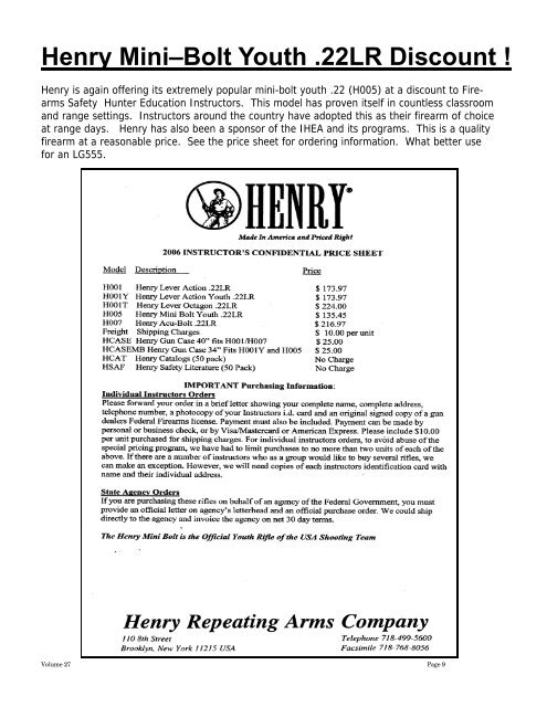 Firearms safety & hunter education news: Summer 2006 - Minnesota ...