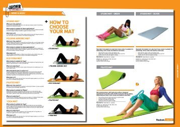 hoW to choose Your mat + - Gfitness