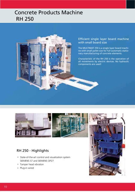 Machines and equipment for the concrete product ... - HESS Group