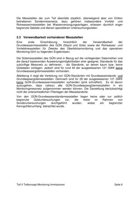 Grobkonzept Teil II, Monitoring Immissionen ... - Niedersachsen