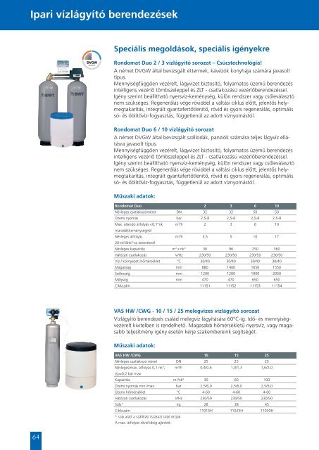 BWT vízlágyítók leírása - RNV Szolgáltató Kft