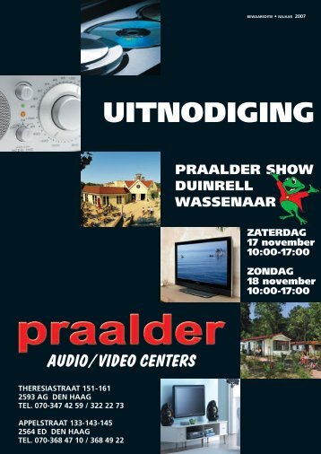 Folder & Programma Praalder Show november 2007 in Duinrel