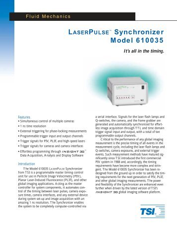 LASERPULSE™ Synchronizer Model 610035 - Tsi