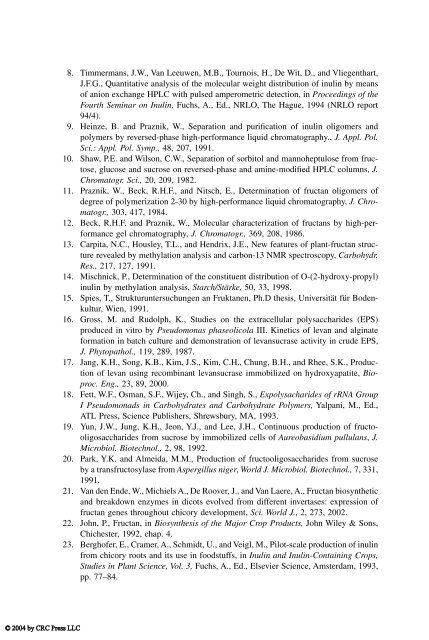 Chemical and Functional Properties of Food Saccharides