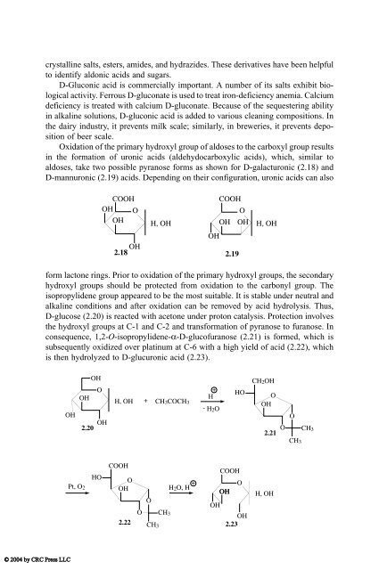 Chemical and Functional Properties of Food Saccharides