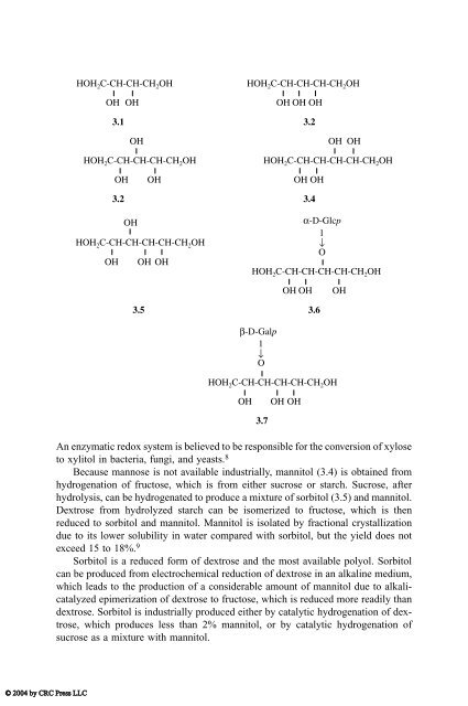 Chemical and Functional Properties of Food Saccharides