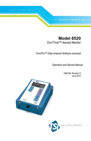 Model 8520 DustTrak Aerosol Monitor Operation and Service ... - TSI