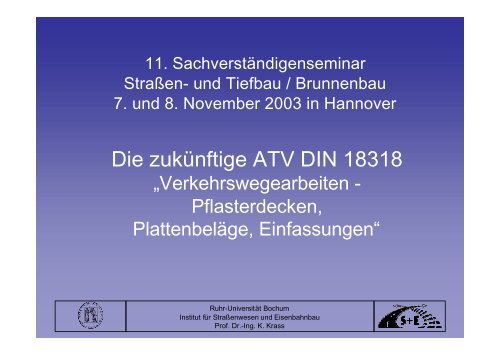 Die zukünftige ATV DIN 18318