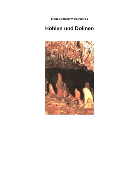 Höhlen und Dolinen - BOA - Baden-Württembergisches Online-Archiv