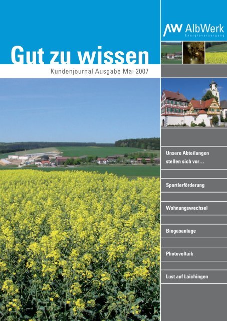 Gut zu wissen - Alb-Elektrizitaetswerk Geislingen-Steige eG