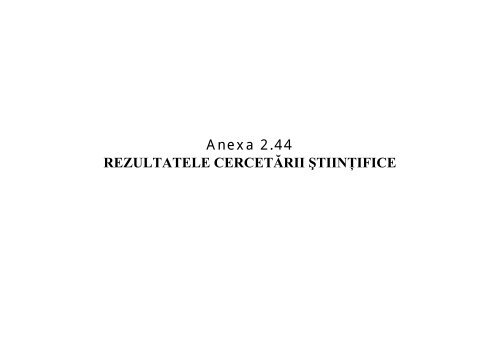 Anexa 2 44 Rezultatele Cercetării Stiinţifice