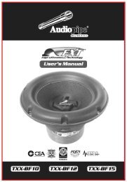 TXX-BF manual - Audiopipe