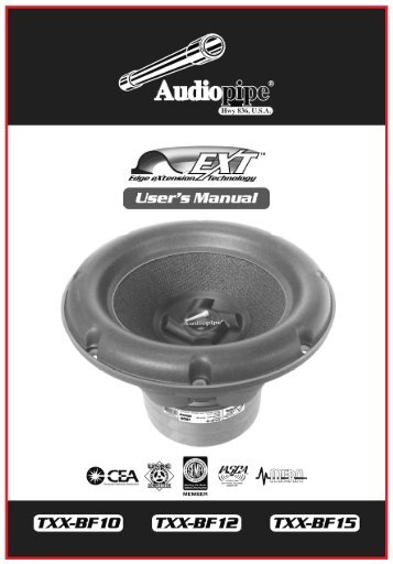 TXX-BF manual - Audiopipe