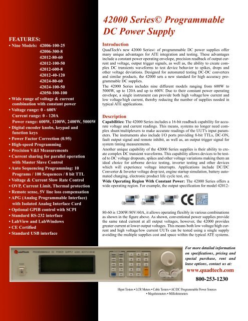 42000 Series© Programmable DC Power Supply - Amtest-PL
