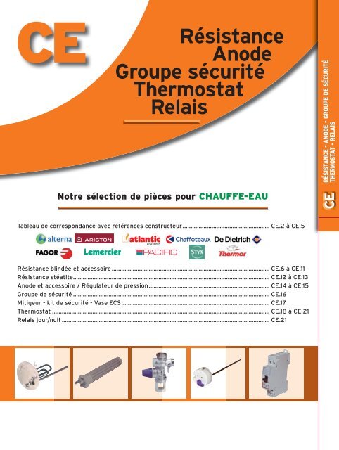 Résistance 220V - 800W pour Chauffe eau 20, 30 et 40 L