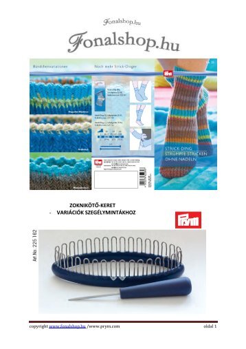 Dupla szegély kötése zoknikötő-kerettel (pdf) - Fonalshop