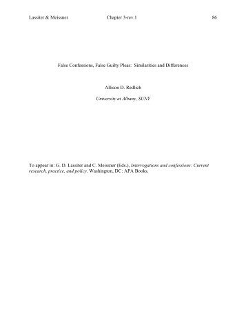 Lassiter & Meissner Chapter 3-rev.1 86 False Confessions, False ...