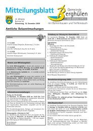 Mitteilungsblatt vom 10.12.2009 - Gemeinde Berghülen