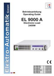 Operating Guide EL9000 2400W Electronic Load Series