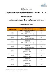 VDN – e. V. elektronischen Durchflusserwärmer