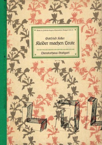 Gottfried Keller KLEIDER MACHEN LEUTE - Literaturmachen.de