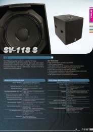 SV -118 S - Nightingale Audio Systems