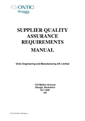 writing a quality assurance manual