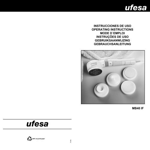 instrucciones de uso operating instructions mode d´emploi ... - Ufesa