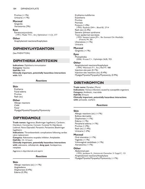 Drug Eruption and Interactions - PHARMACEUTICAL REVIEW