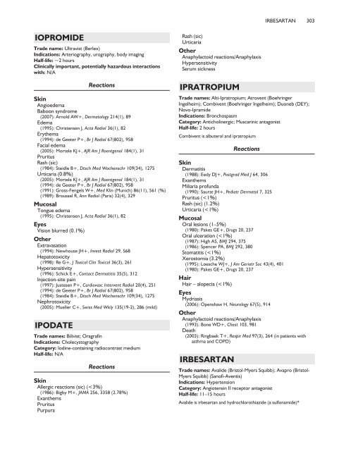 Drug Eruption and Interactions - PHARMACEUTICAL REVIEW