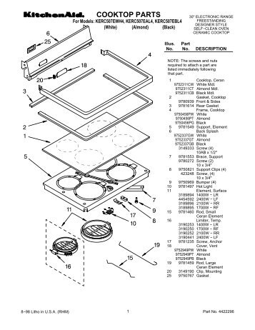 COOKTOP PARTS - Whirlpool