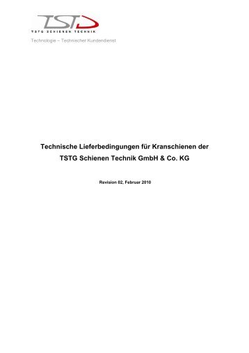 Technische Lieferbedingungen für Kranschienen - TSTG Schienen ...