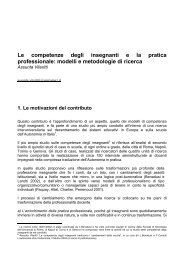 Le competenze degli insegnanti e la pratica professionale: modelli e ...