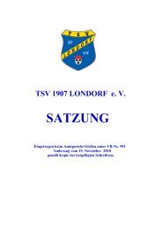 SATZUNG - TSV 07 Londorf