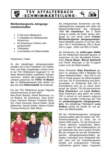 23.07.2006 - Württembergische ... - TSV Affalterbach