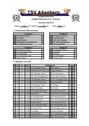 Spielergebnisse 2012 E-Jugend - TSV-Altenberg